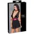 Cottelli Bondage - krajkový babydoll s obojkem (černý) - M