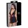 Cottelli Bondage - krajkový babydoll s obojkem (černý) - XL