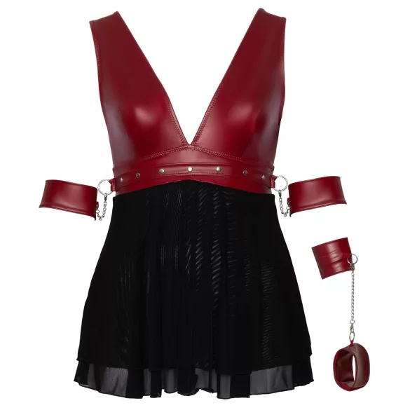 Cottelli Bondage Plus Size - červené babydoll
