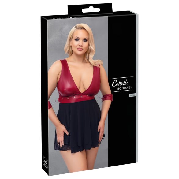 Cottelli Bondage Plus Size - babydoll (červená) - 3XL