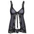 Líbivá - otevřená babydoll (černá) - L/XL