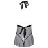 Polibek - krajkový babydoll s halterovým výstřihem (černý) - L/XL