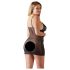 Cottelli Plus Size - krajková průhledná noční košilka (černá) - 2XL