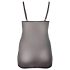 Cottelli Plus Size - krajková průhledná noční košilka (černá) - 2XL