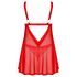 Obsessive Elianes - krajková babydoll souprava (červená)
