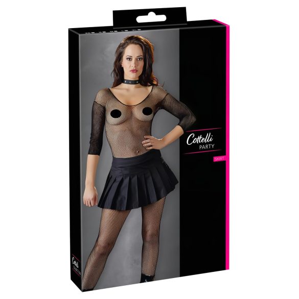 Cottelli - Skládaná minisukně (černá) - XL