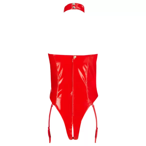 Black Level - otevřený body s krčním páskem - červený