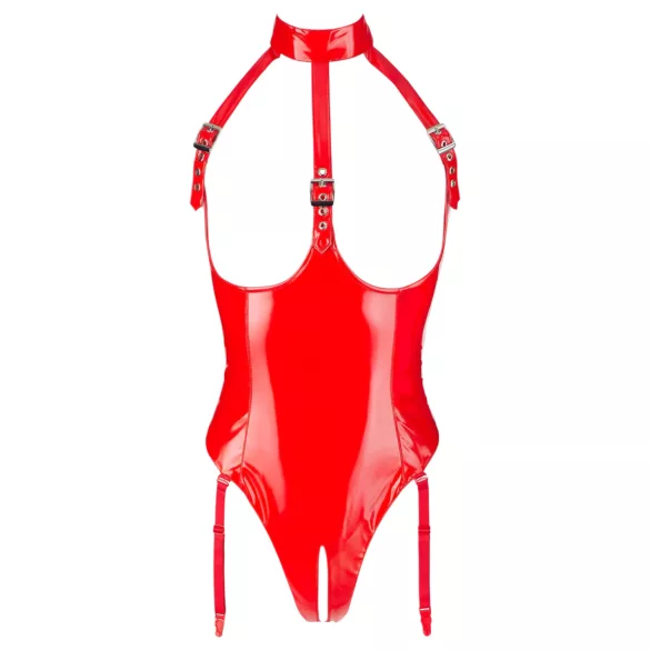 Black Level - otevřený body s krčním páskem - červený