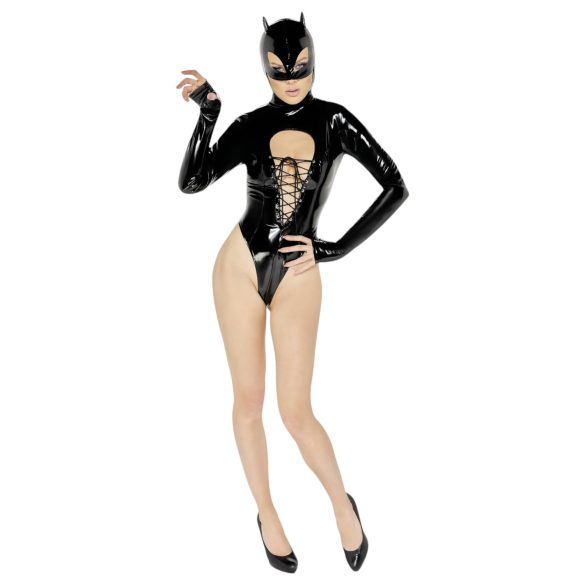 Černý samet - dlouhorukávový Batwoman oblek (černý)