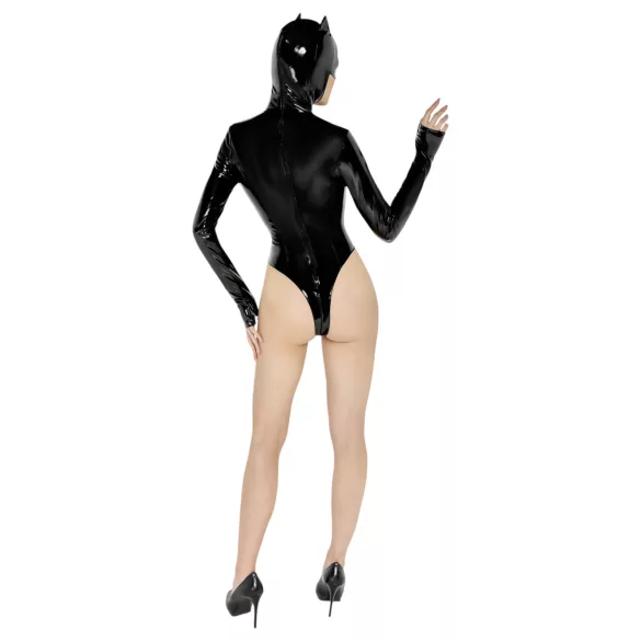 Black Velvets - dámské body s dlouhým rukávem - černé