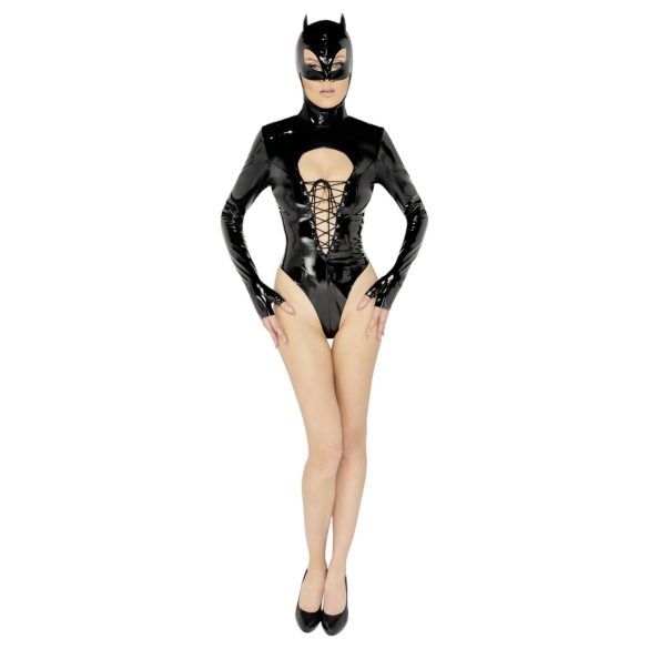 Black Velvet - dlouhý rukáv Batwoman body (černé) - XL