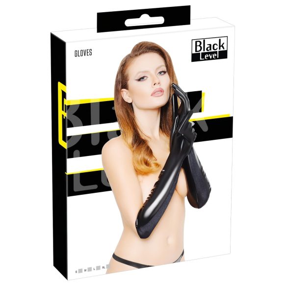 Černé lakované rukavice Black Level – lesk a elegance