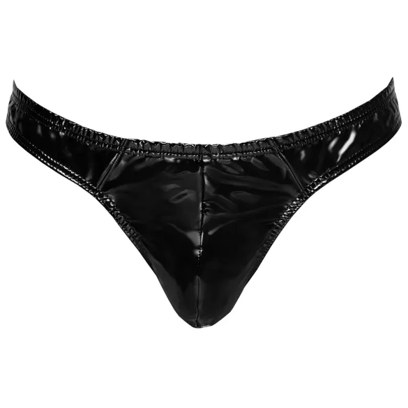 Black Level - pánská tanga - klasická - lesklý lak - černá