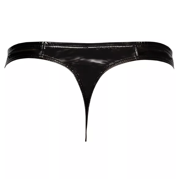 Black Level - pánská tanga - klasická - lesklý lak - černá