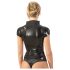 LATEX - dámský top s krátkým rukávem na zip (černý) - L