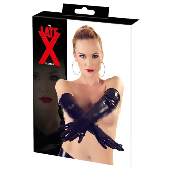 LATEX - dlouhé, unisex rukavice (černé)