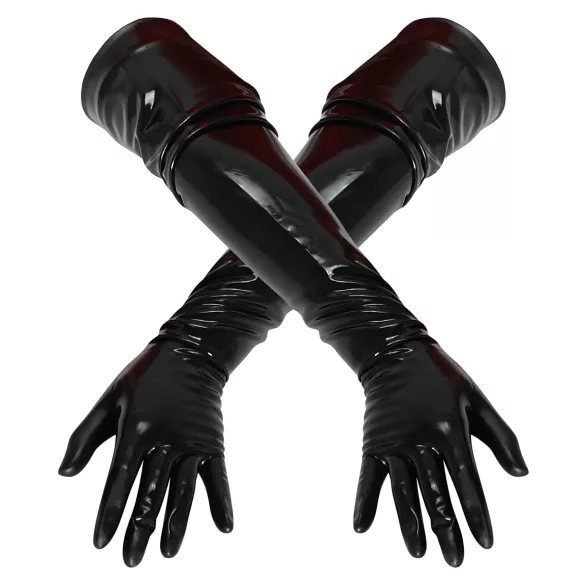 Late X dlouhé unisex rukavice (černé) - M