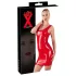 Latex - mini šaty bez rukávů - latex - červené - XL