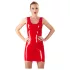 Latex - mini šaty bez rukávů - latex - červené - XL