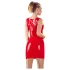Latex - mini šaty bez rukávů - latex - červené - XL