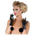 LATEX - krátké, unisex rukavice (černé) - M