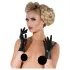 Latex - krátké unisex rukavice - černé - M