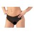 LATEX - dámské kalhotky s otevřeným rozkrokem - černé (S-L)