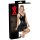 LATEX - minišaty s volánovou sukní (černé) - XL