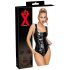 LATEX - celotělový zipový latexový oblek (černý)