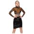 LATEX - průhledný latexový top (průhledný-černý)