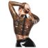 LATEX - průhledný latexový top (průhledný-černý) - S-L - 2XL