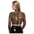 LATEX - průhledný latexový top (průhledný-černý) - S-L - 2XL