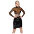 LATEX - průhledný latexový top (průhledný-černý) - S-L - 2XL