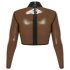 LATEX - průhledný latexový top (průhledný-černý) - S-L - 2XL