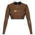 LATEX - průhledný latexový top (průhledný-černý) - S-L - 2XL