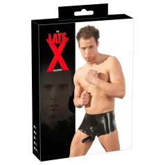 Latexový boxerský návlek + návlek na penis (černý)