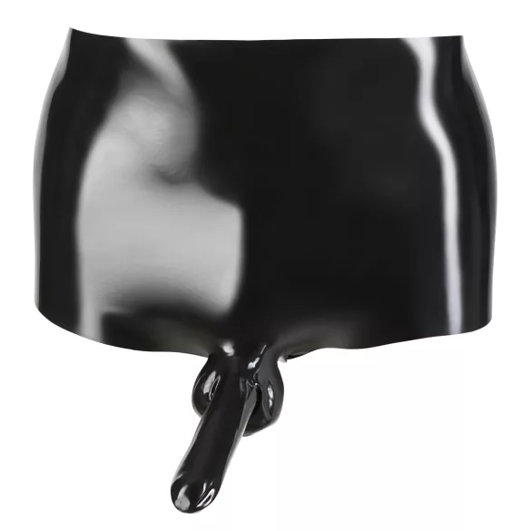 LATEX - boxerky s návlekem na penis - černé