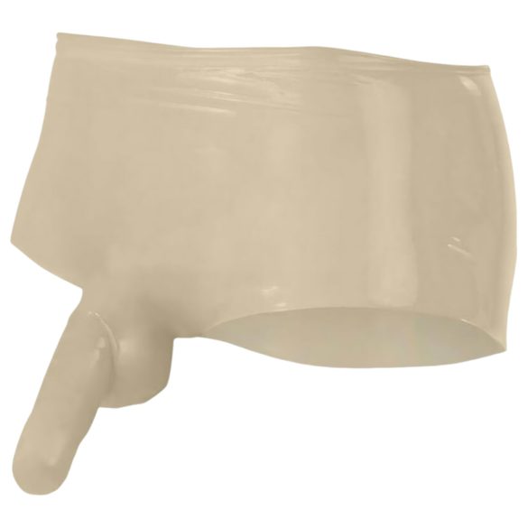 LATEX - boxerky + návlek na penis (přírodní) - L/XL