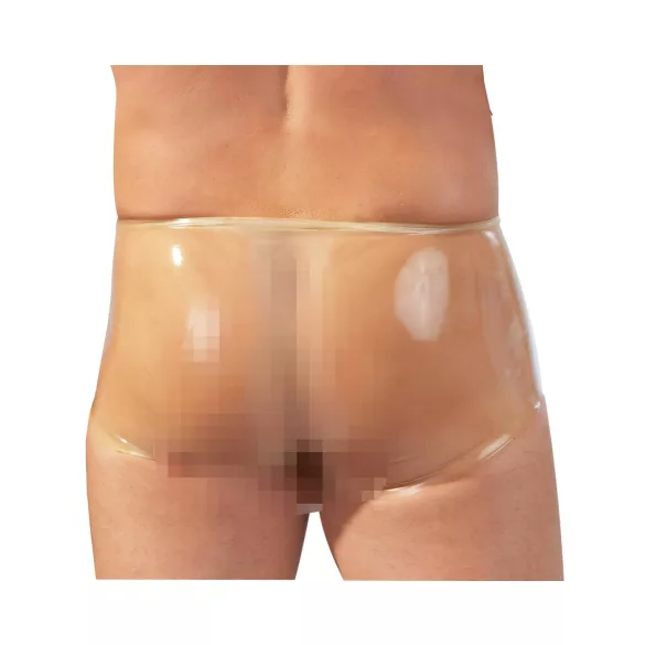 LATEX - boxerky s návlekem na penis - přírodní latex - L/XL