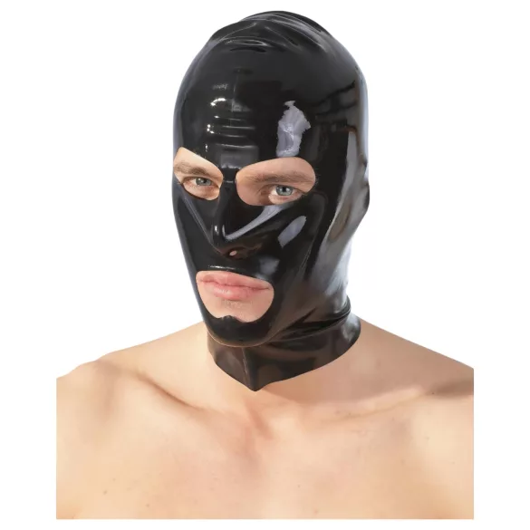 Latexový sací (orální) maskovací náhubek (černý)