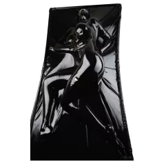 Late X - latexové vakuové lůžko (černé)
