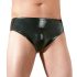 LATEX - pánské spodní prádlo s vnitřním análním dildem (černé) - M