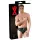 Latexové pánské spodní prádlo s vnitřním análním dildem ve tvaru penisu (černé) - XL