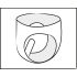 LATEX - pánské spodní prádlo s vnitřním kuželovým análním dildem (černé) - L
