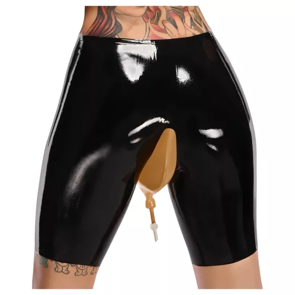 LATEX - Latex kalhotky s ventilem (černé)