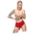 LATEX - realistické dildo s kapkou (červené)