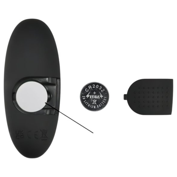 Mrow - anální vibrátor s dálkovým ovládáním a LED - černý