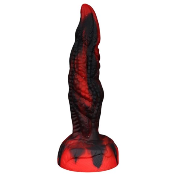 OgazR Hell Dong - rýhované dildo - 20 cm (červené)