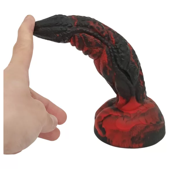 OgazR Hell Dong - realistický dildo - žilkovaný - 20 cm - červený
