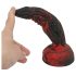 OgazR Hell Dong - rýhované dildo - 20 cm (červené)